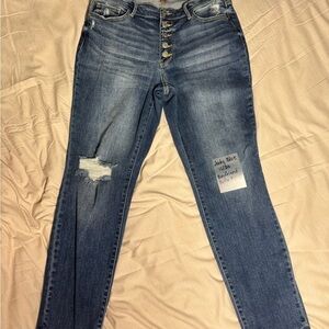 Judy Blue Boyfriend Blue Jeans Distressed